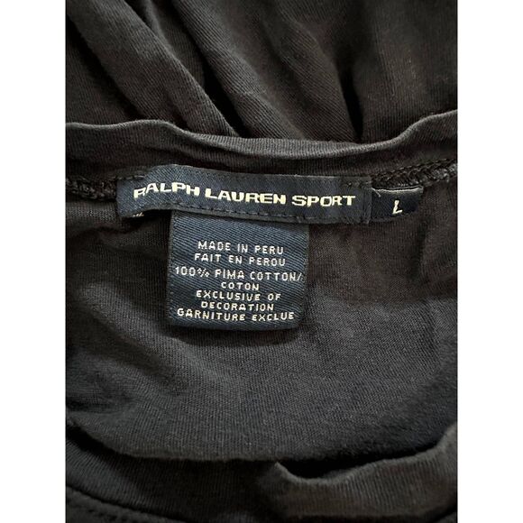 Ralph Lauren Sport Pima Cotton Tee Navy Pink Pony Logo Long Sleeve Top Women’s L - Picture 5 of 6